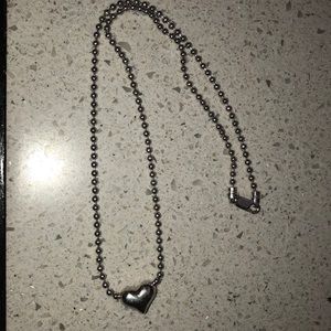 Sterling silver heart necklace